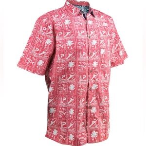 Pelagic Fishing Shirt Mens 3XL Islander Woven Fish Print Hawaiian Golf Outdoor